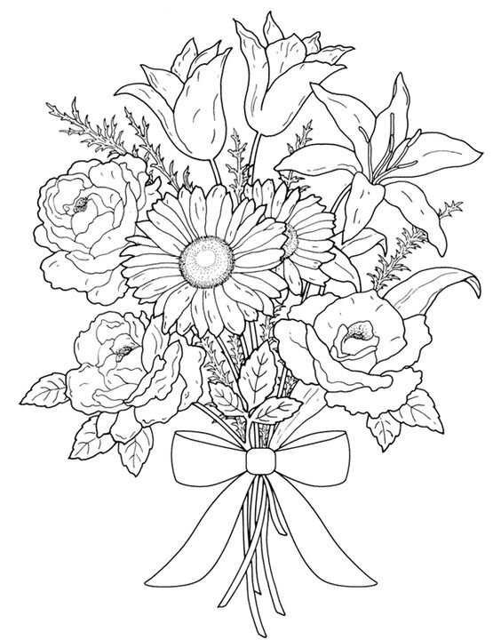 Detail Sketsa Gambar Bunga Untuk Mewarnai Nomer 34