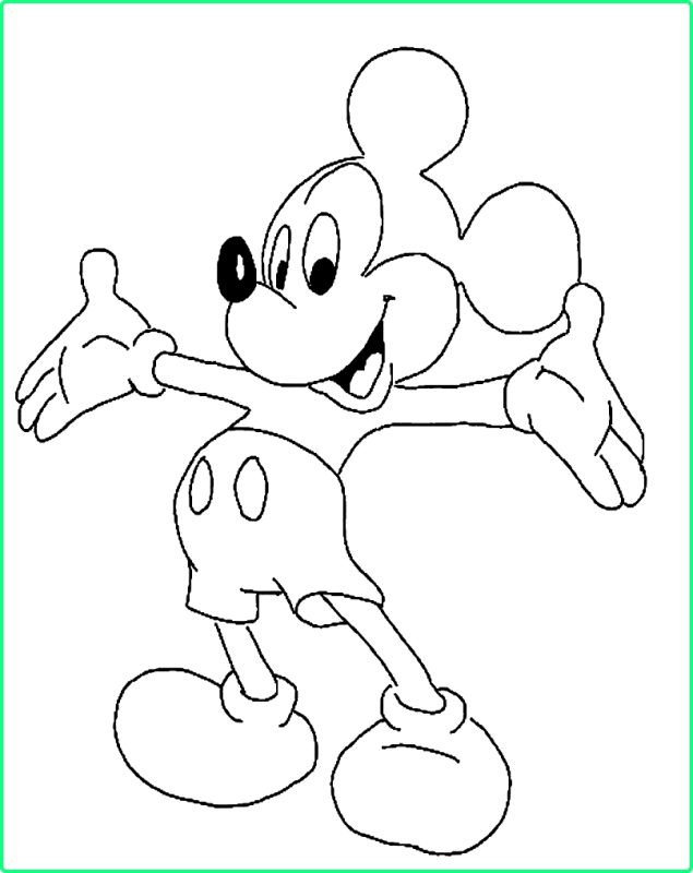 Detail Sketsa Gambar Mickey Mouse Untuk Anak Anak Nomer 22