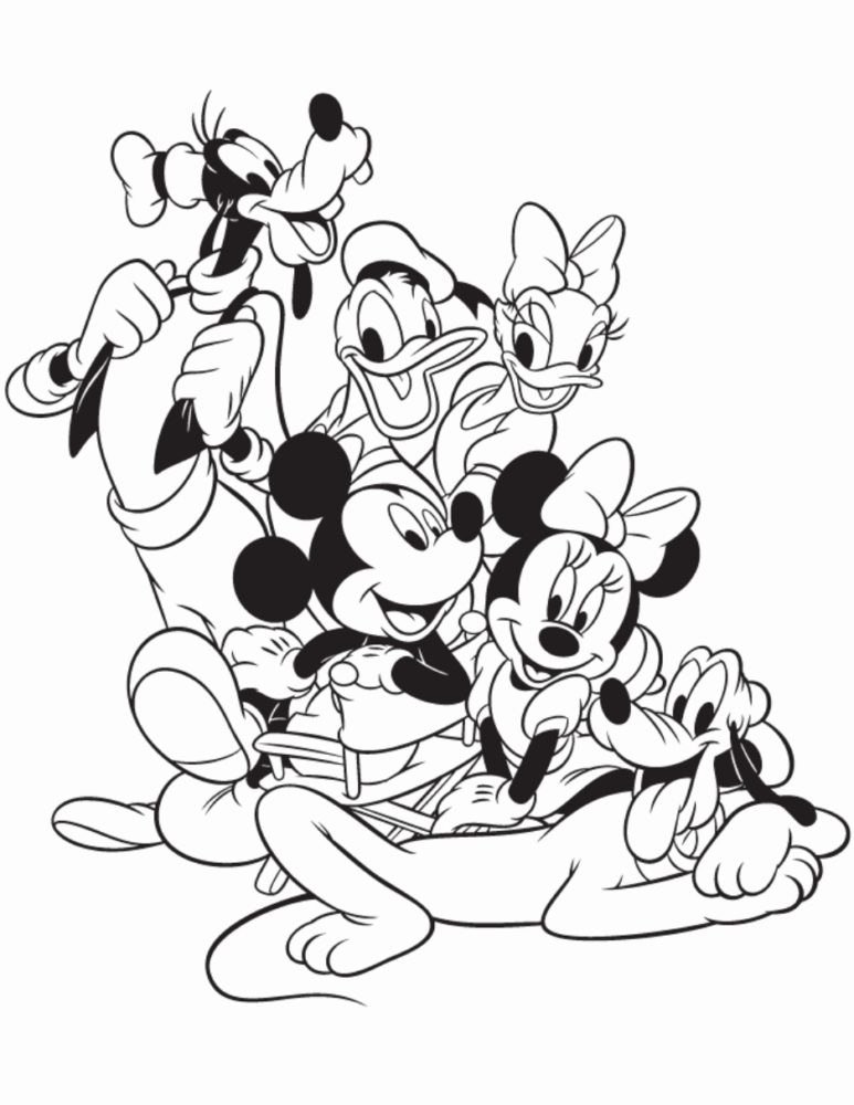 Detail Sketsa Gambar Mickey Mouse Untuk Anak Anak Nomer 42