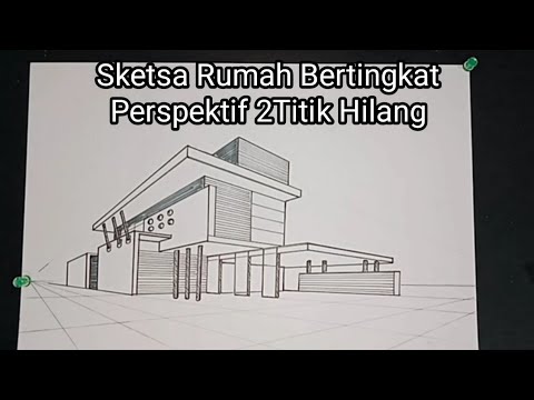 Detail Sketsa Gambar Perspektif Gedung 2 Titik Hilang Nomer 11