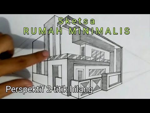 Detail Sketsa Gambar Perspektif Gedung 2 Titik Hilang Nomer 5