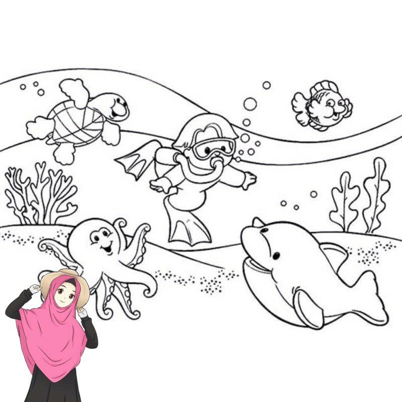 Detail Sketsa Gambar Tentang Seni Untuk Mewarnai Anak Sd Nomer 30