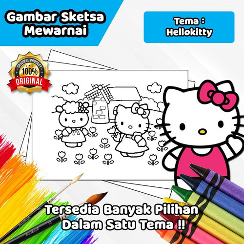 Detail Sketsa Hello Kitty Nomer 27