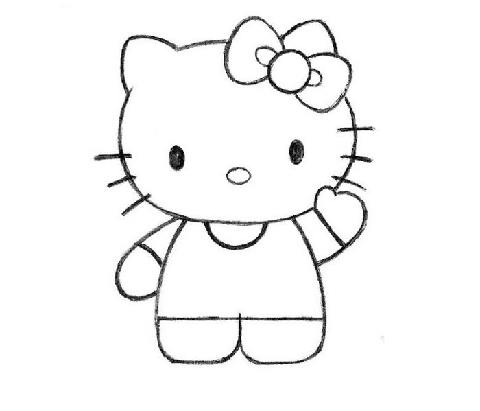 Detail Sketsa Hello Kitty Nomer 5