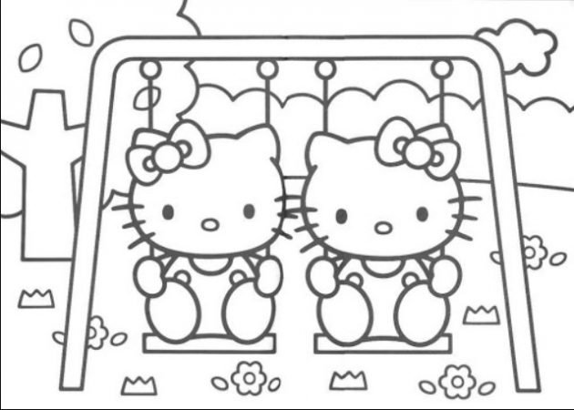 Detail Sketsa Hello Kitty Love Nomer 22