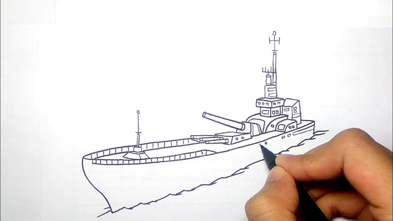 Detail Sketsa Kapal Perang Nomer 12