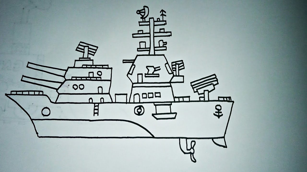 Detail Sketsa Kapal Perang Nomer 8