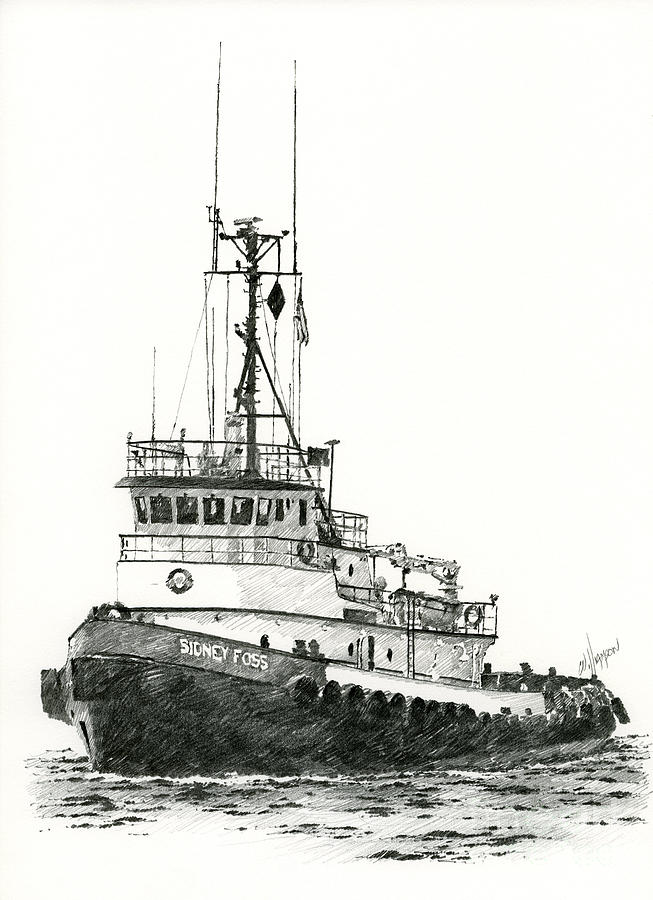 Detail Sketsa Kapal Tugboat Nomer 18