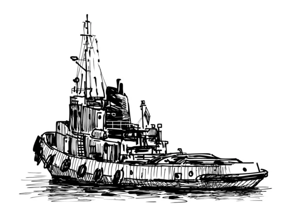 Detail Sketsa Kapal Tugboat Nomer 36