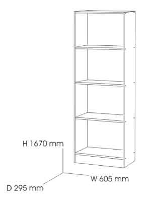 Detail Sketsa Lemari Buku Nomer 2