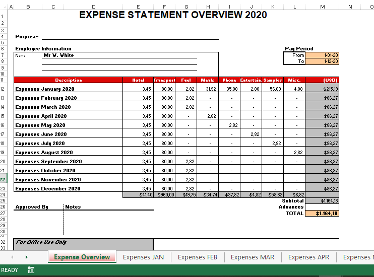 Detail Small Business Expenses Template Nomer 32