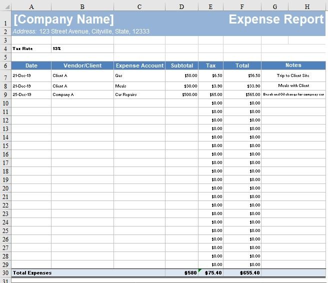 Detail Small Business Expenses Template Nomer 53