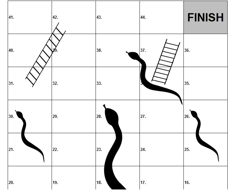 Detail Snakes And Ladders Template Nomer 21