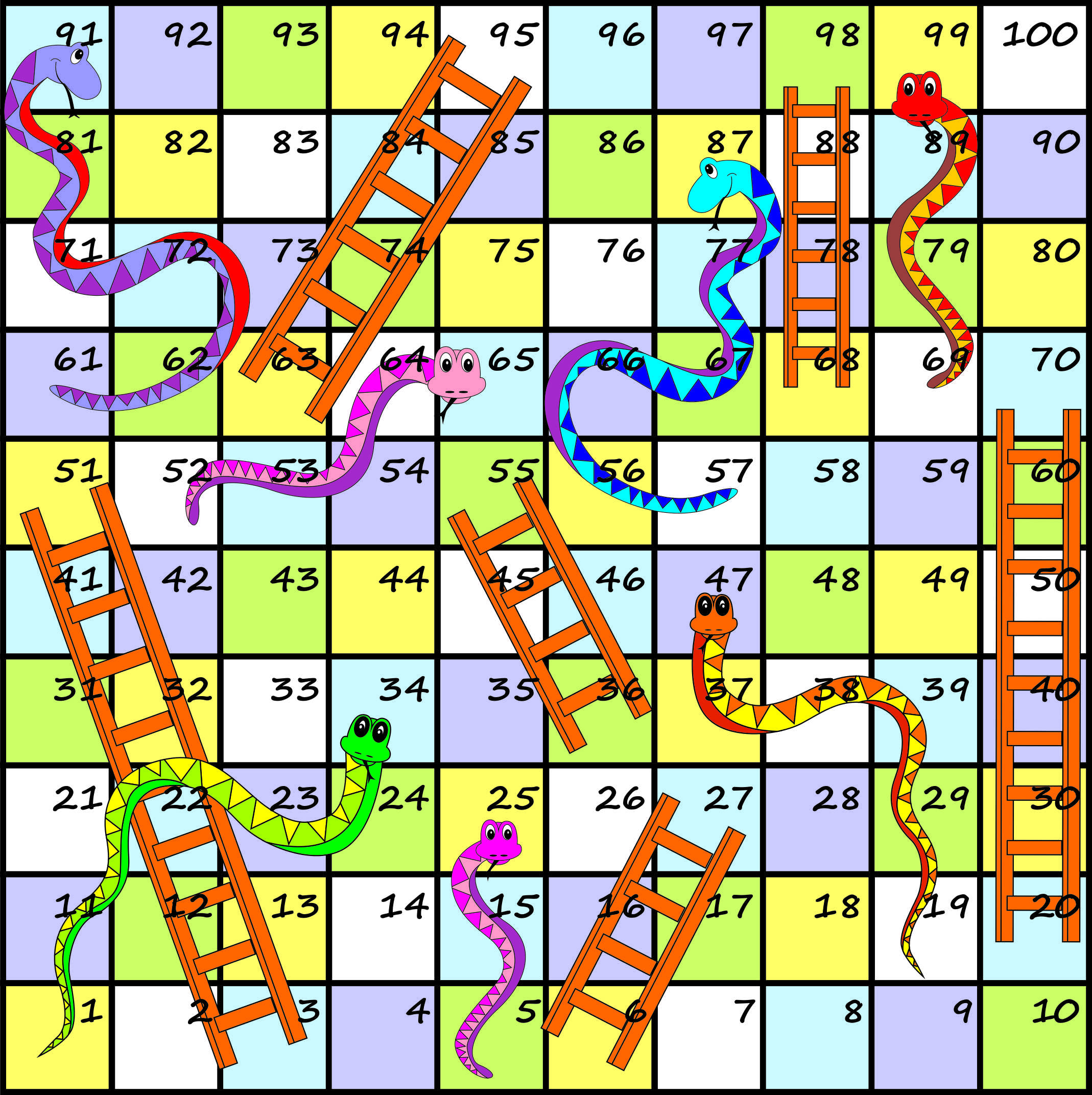 Detail Snakes And Ladders Template Nomer 51