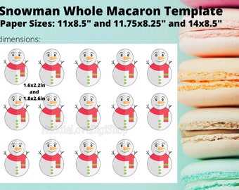 Detail Snowman Macaron Template Nomer 44