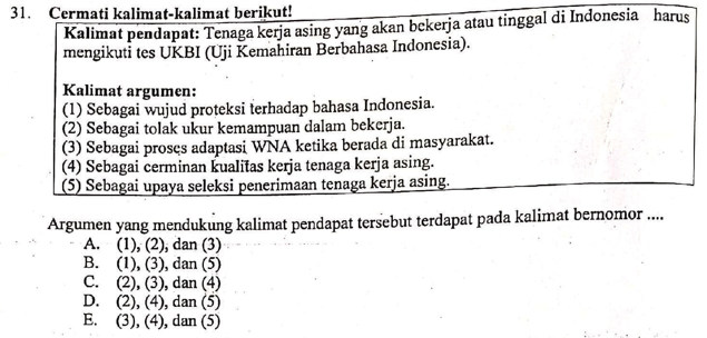 Detail Soal Bahasa Indonesia Membuat Kalimat Berdasarkan Gambar Nomer 28