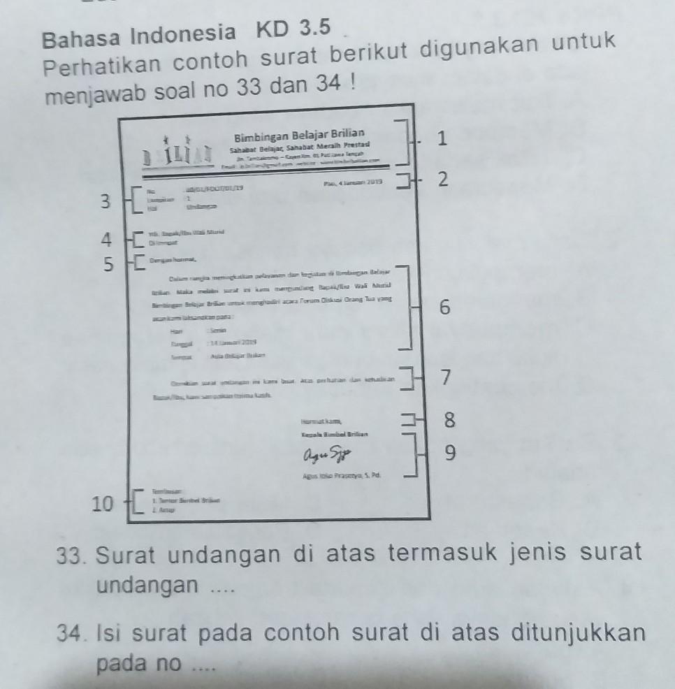 Detail Soal Bahasa Indonesia Membuat Kalimat Berdasarkan Gambar Bimbel Briliant Nomer 23