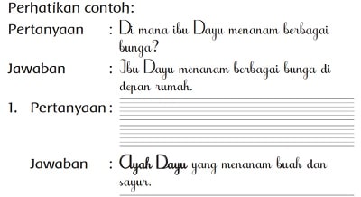 Detail Soal Bahasa Indonesia Membuat Kalimat Berdasarkan Gambar Kelas 2 Nomer 43
