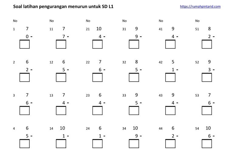 Detail Soal Gambar Berhitung Untuk Kelas 1 Sd Nomer 10