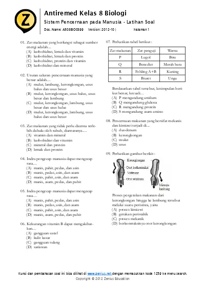 Detail Soal Gambar Pencernaan Manusia Nomer 41