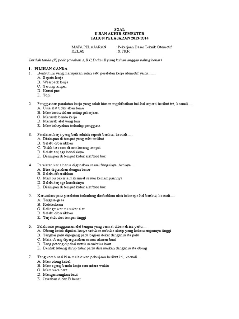 Detail Soal Gambar Teknik Kelas 10 Beserta Jawabannya Nomer 38