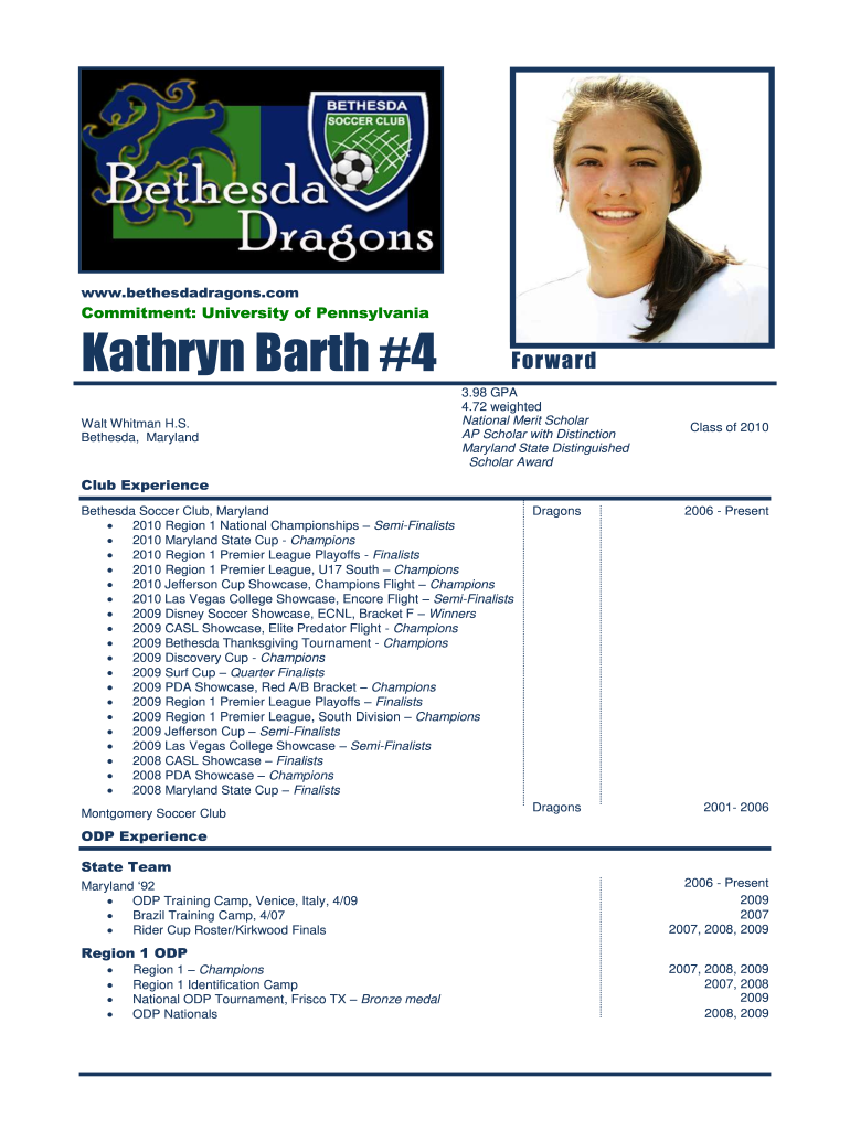 Detail Soccer Player Profile Template Nomer 4