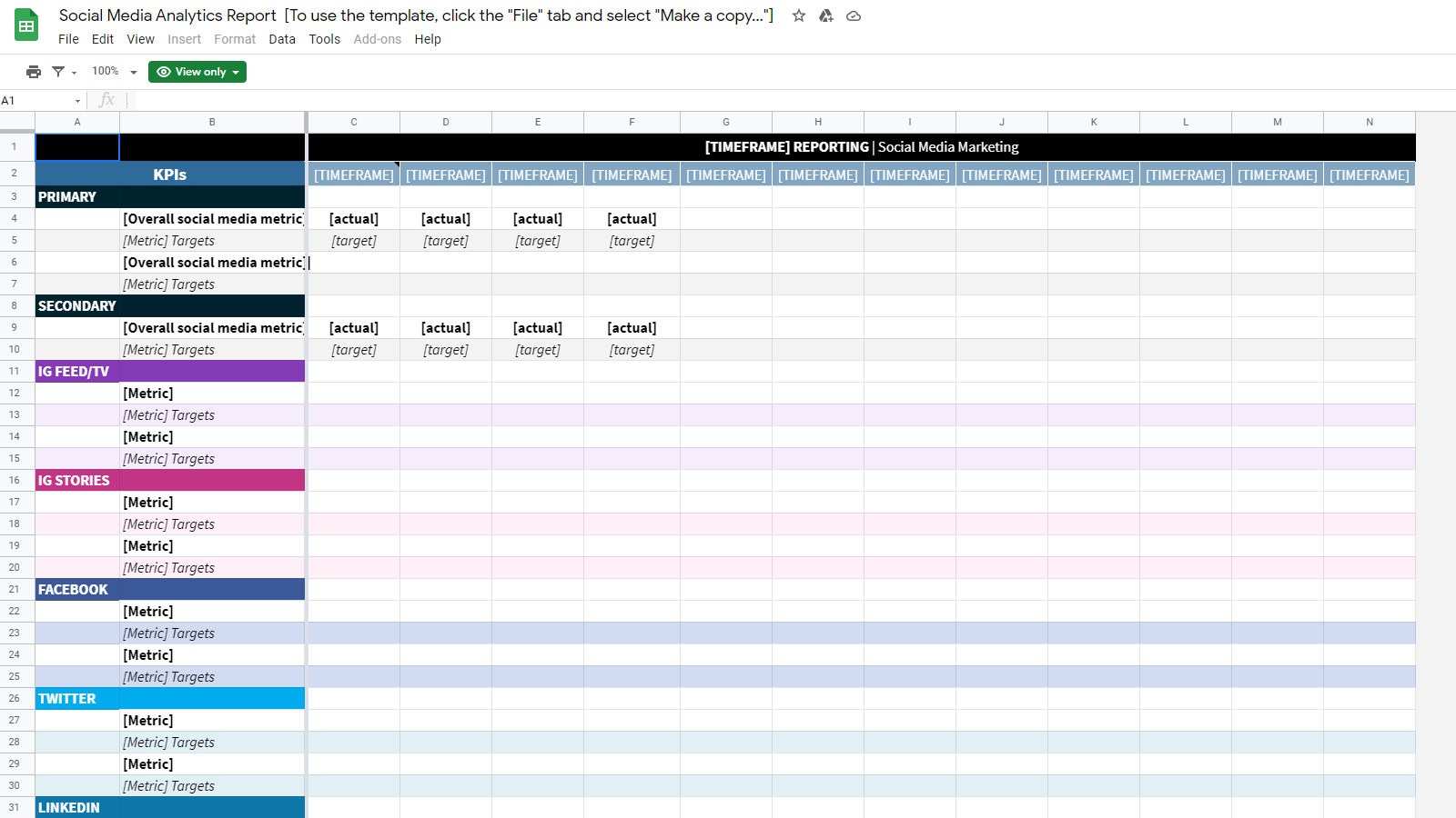 Download Social Media Analytics Excel Template Nomer 19