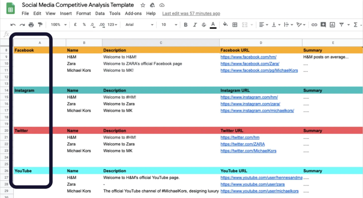 Detail Social Media Analytics Excel Template Nomer 51
