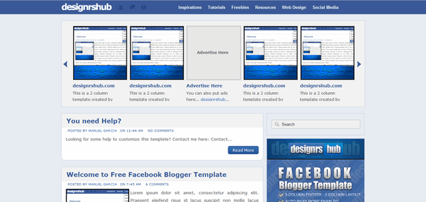 Detail Social Media Blogger Template Nomer 43