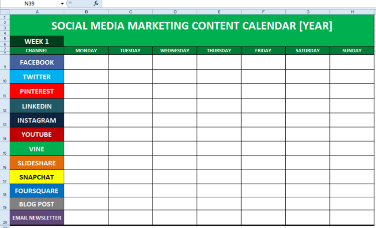 Detail Social Media Calendar Template Nomer 24