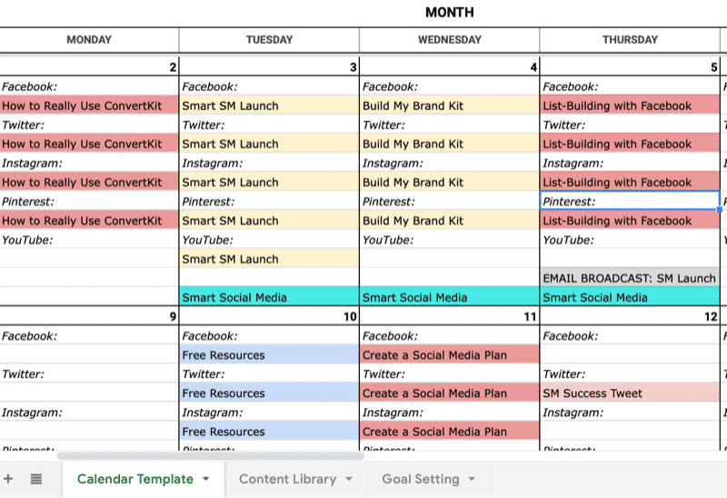 Detail Social Media Calendar Template Nomer 33