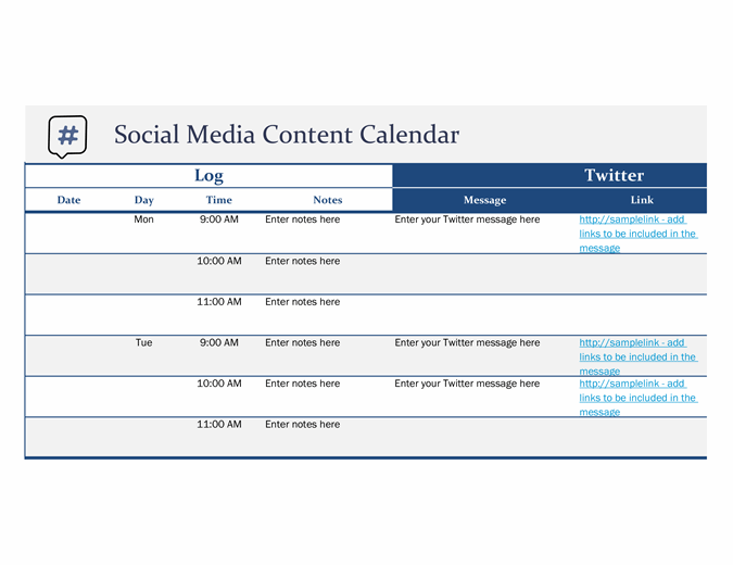 Detail Social Media Editorial Plan Template Nomer 12