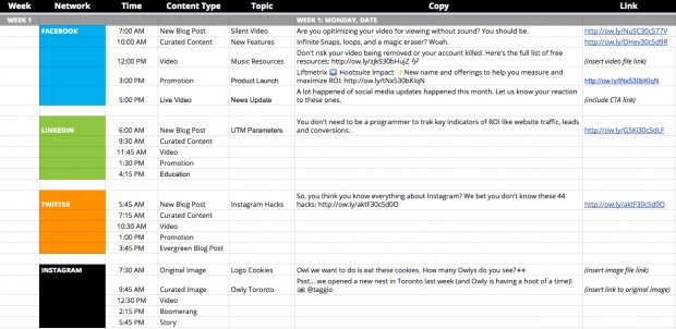 Detail Social Media Editorial Plan Template Nomer 14