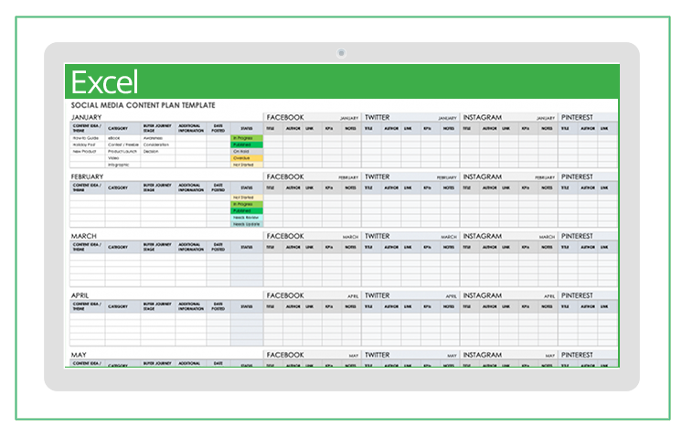 Detail Social Media Editorial Plan Template Nomer 6