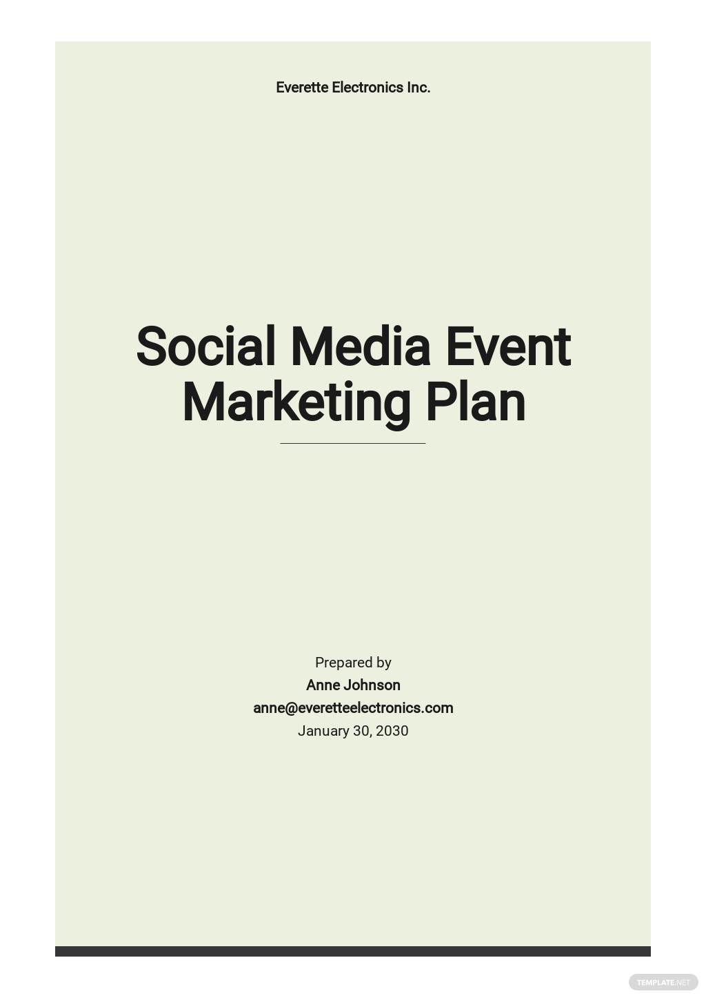 Detail Social Media Event Marketing Plan Template Nomer 30