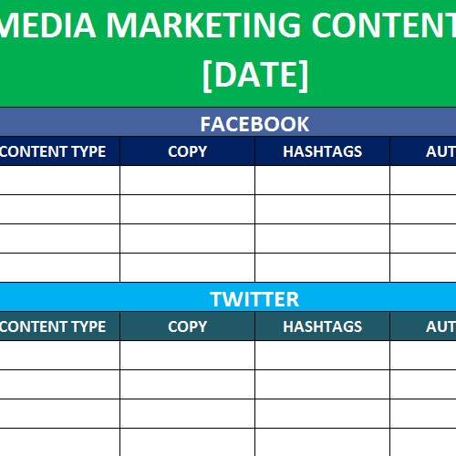 Detail Social Media Excel Template Nomer 15