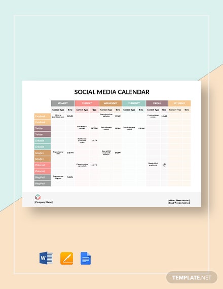 Detail Social Media Excel Template Nomer 33