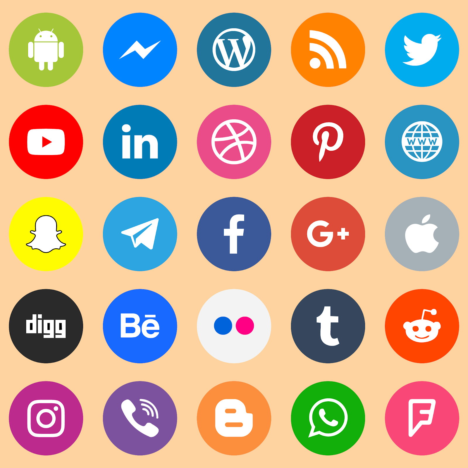 Detail Social Media Icons Png Free Download Nomer 25