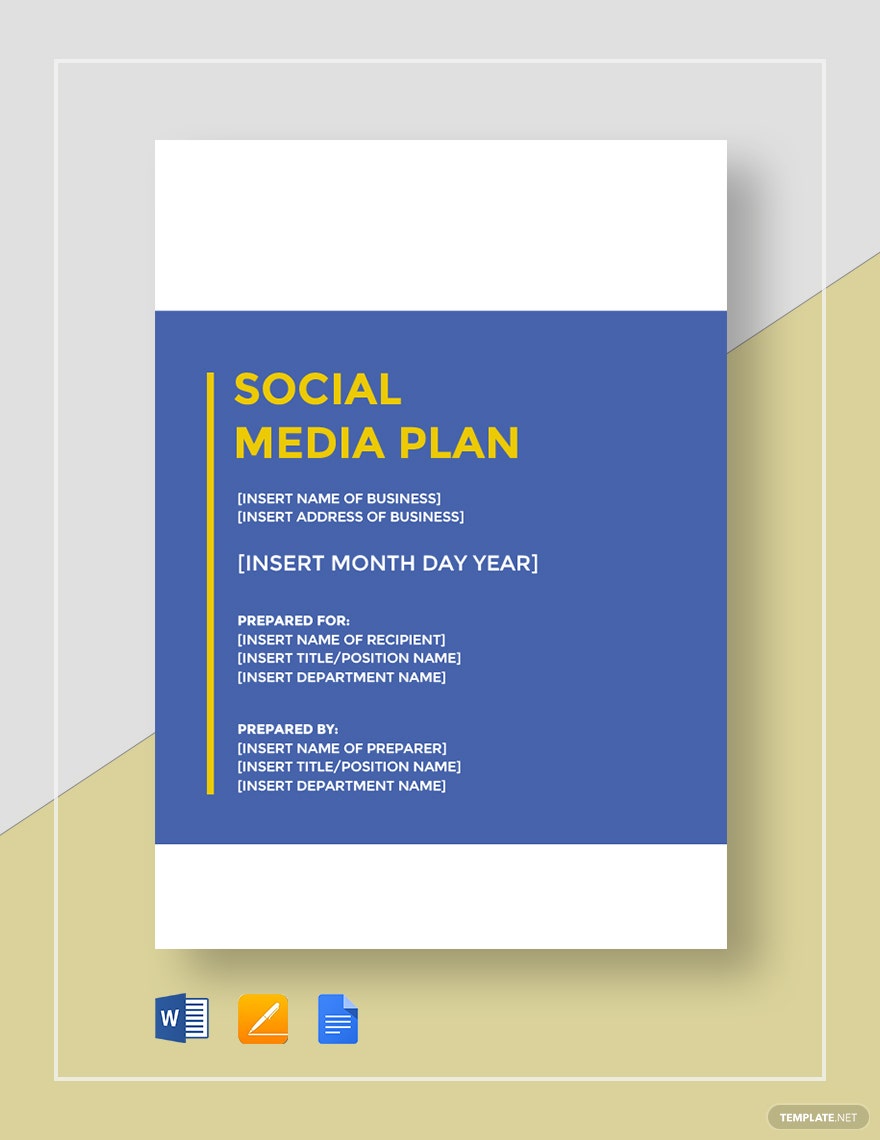 Detail Social Media Plan Template Nomer 50
