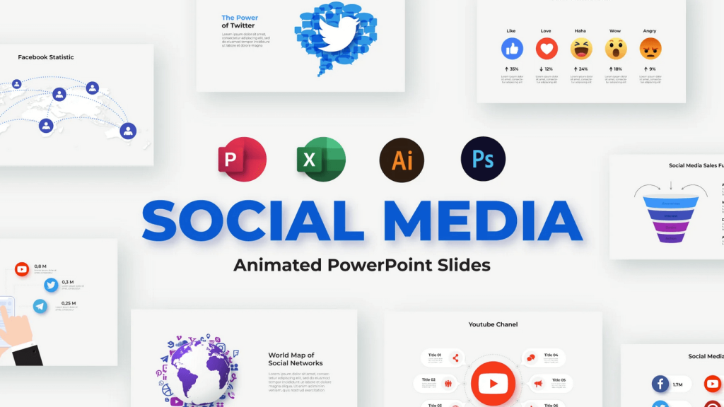 Detail Social Media Ppt Template Nomer 2