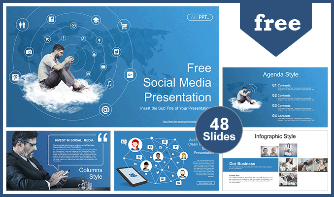 Detail Social Media Ppt Template Nomer 8