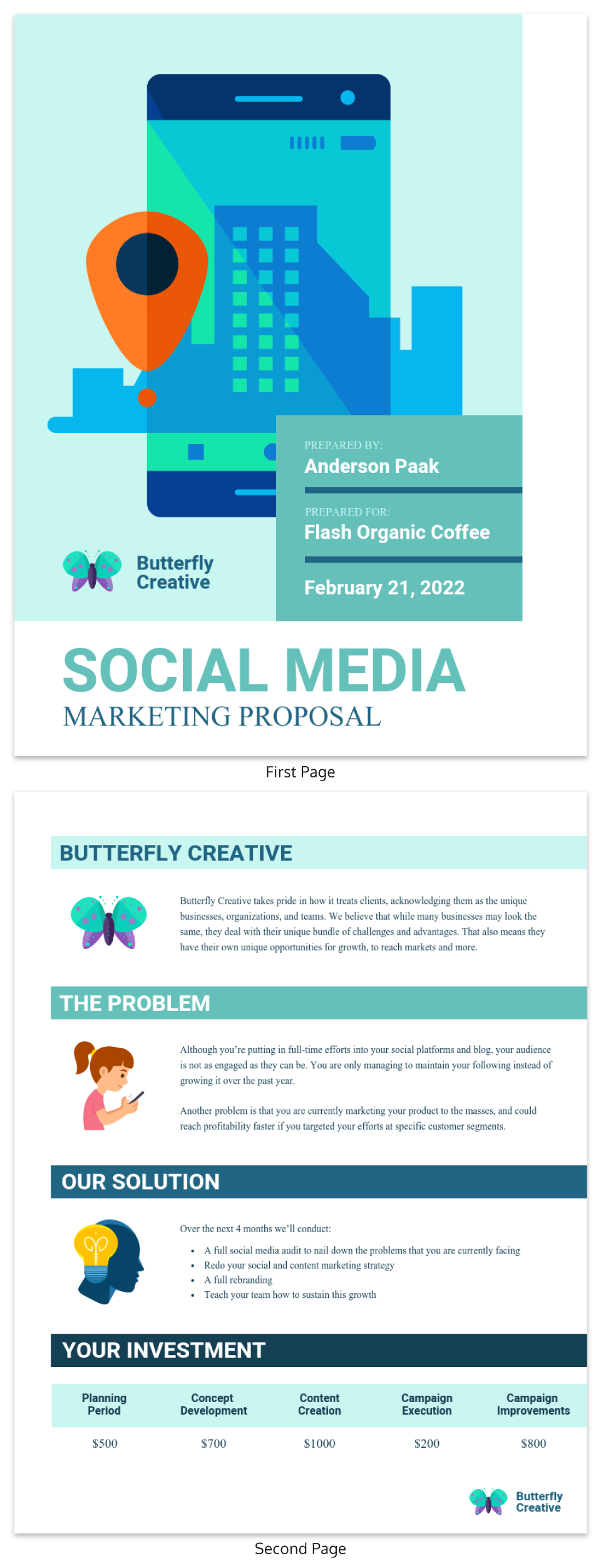 Detail Social Media Proposal Template Nomer 2