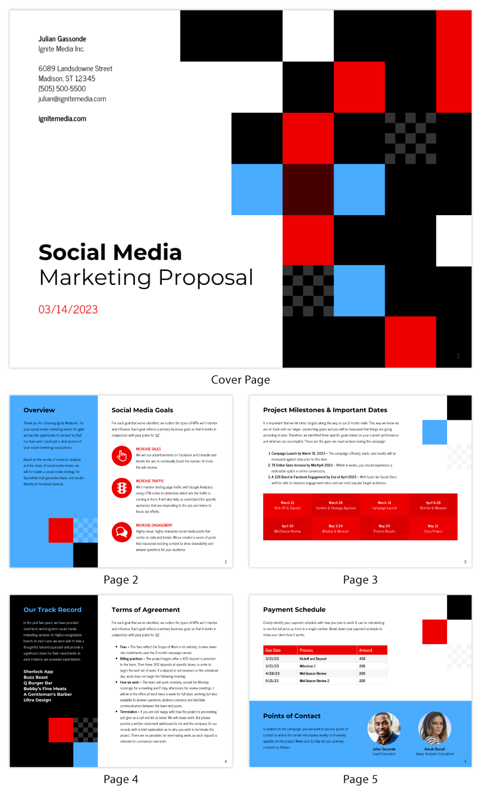 Detail Social Media Proposal Template Nomer 53