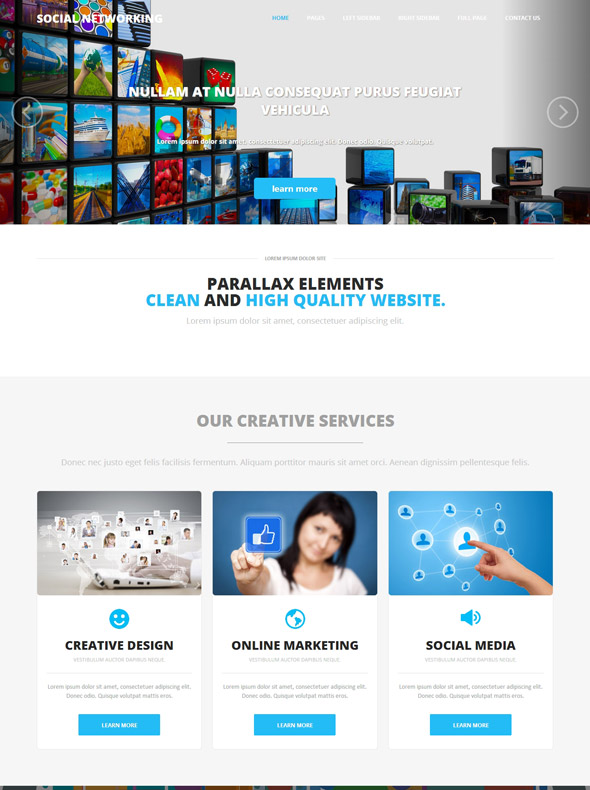 Detail Social Media Web Template Nomer 23