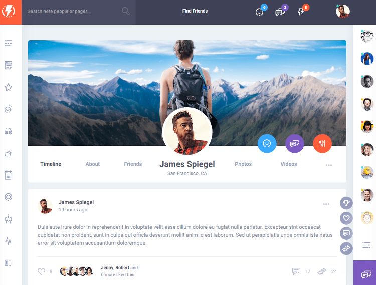 Detail Social Media Web Template Nomer 56