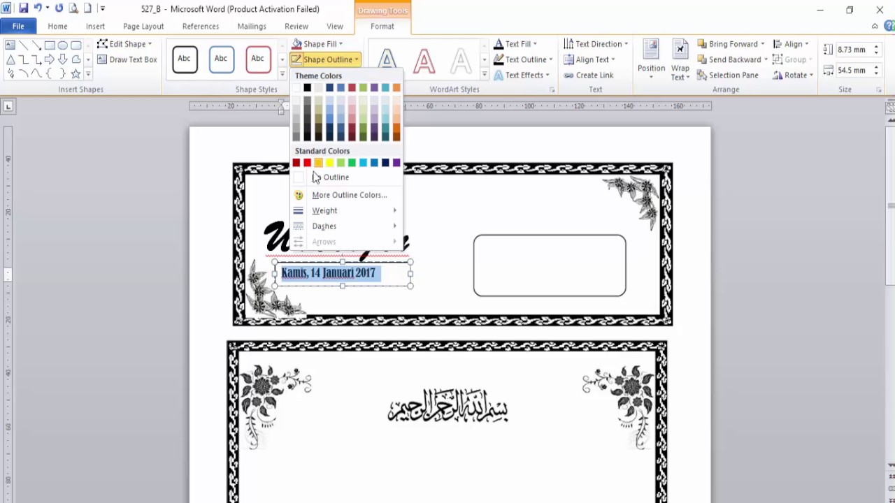 Detail Software Bingkai Undangan Nomer 4
