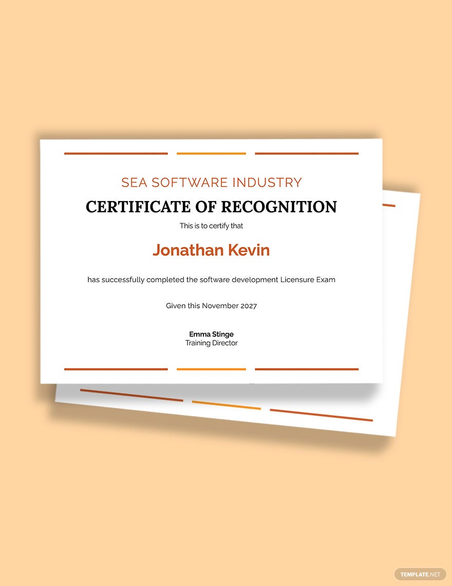 Detail Software Certificate Template Nomer 3