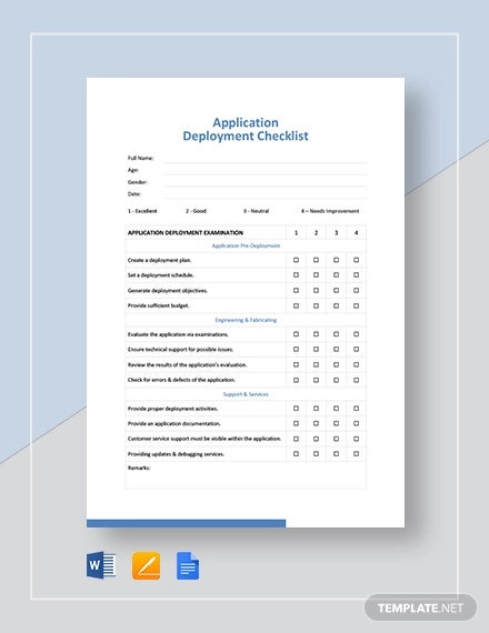 Detail Software Deployment Checklist Template Nomer 7