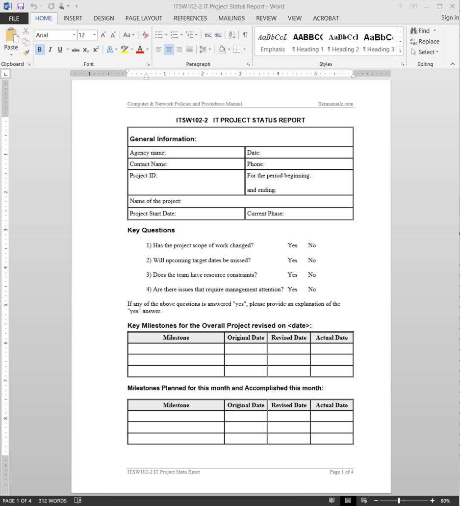 Detail Software Development Project Documentation Template Nomer 34