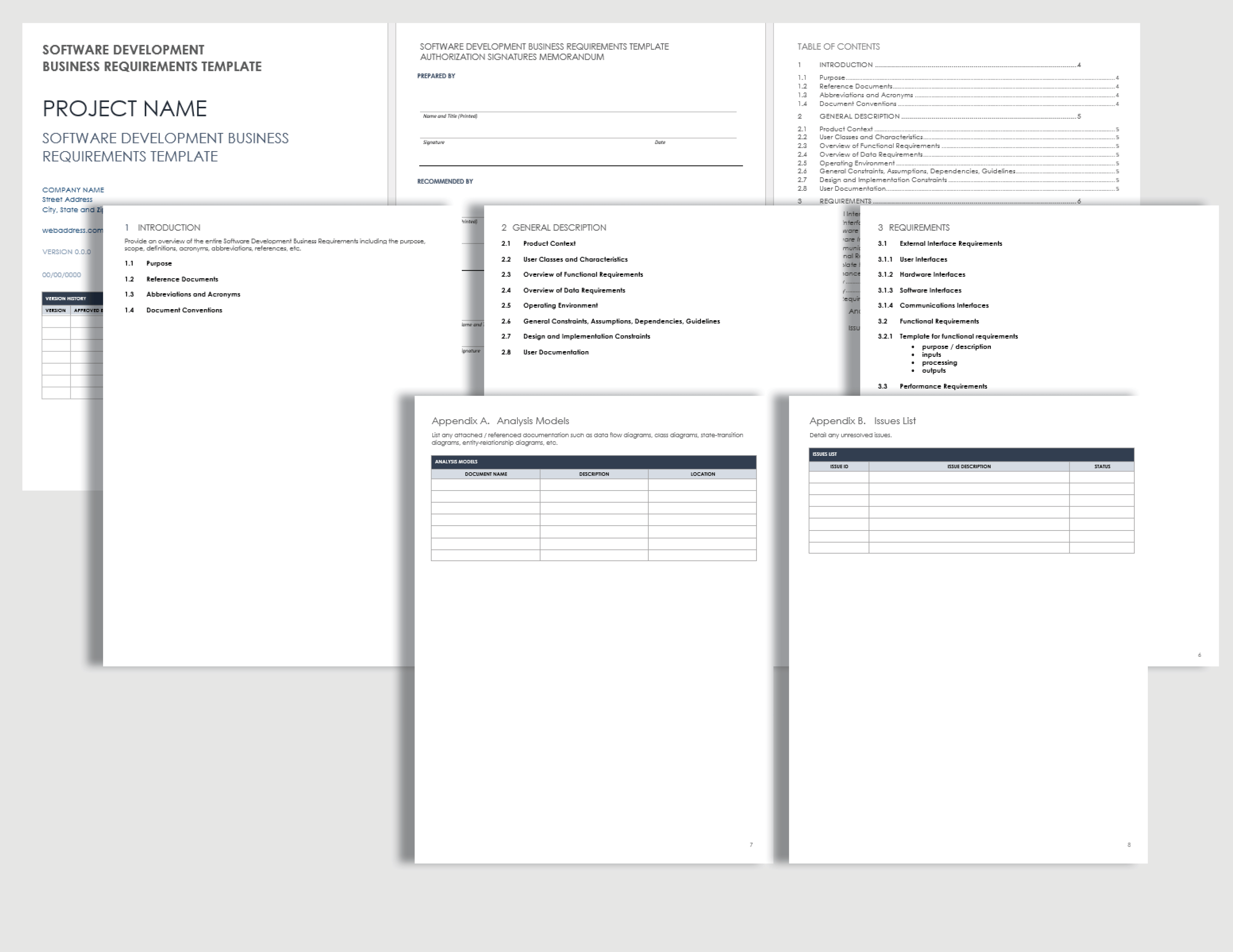 Detail Software Development Requirements Template Nomer 17